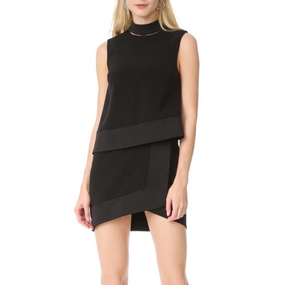 AQ/AQ Dresses & Skirts - AQ/AQ Black Tera Asymmetrical Hem Dress